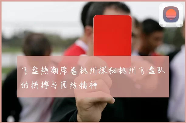 飞盘热潮席卷杭州探秘杭州飞盘队的拼搏与团结精神