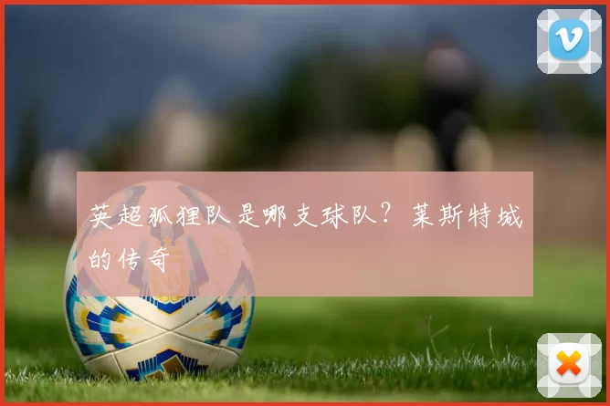 英超狐狸队是哪支球队？莱斯特城的传奇