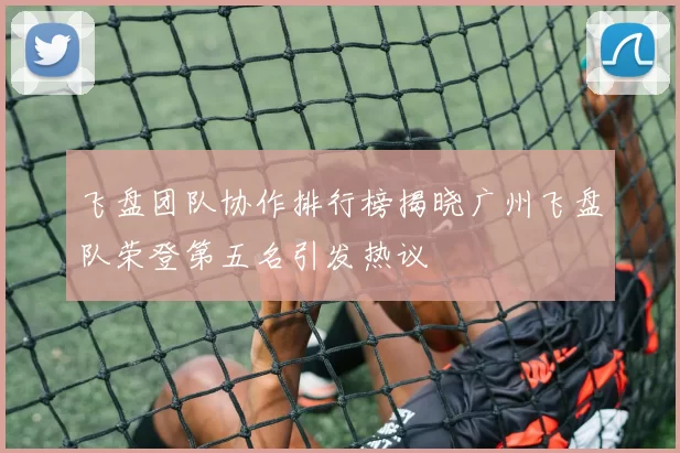 飞盘团队协作排行榜揭晓广州飞盘队荣登第五名引发热议